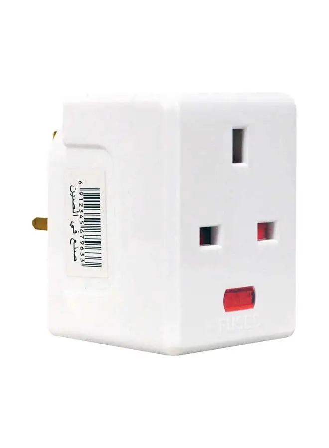 KADRIS UK 3 way type travel Plug Adapter, 3 Pin Power Plug Adapter for UK Plug , Multi Plug