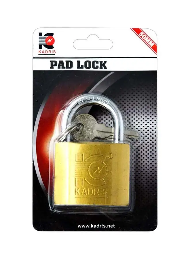 KADRIS Heavy-Duty Security Padlock HA-1429, Weather-Resistant in Solid Brass Lock 50MM - Padlock  shackle with Keys for Sheds, Storage Unit, School, Gym Locker, Fence, Toolbox, Hasp Storage