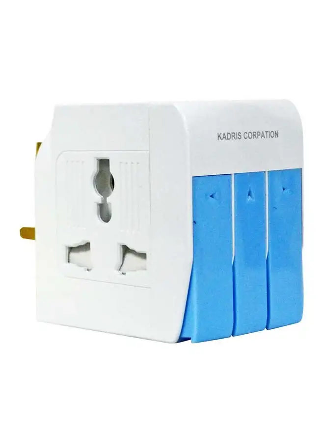 KADRIS ESMA Approved 3Way British Plug Multi Adapter with Individual Switches, Fused UK Plug Adaptor