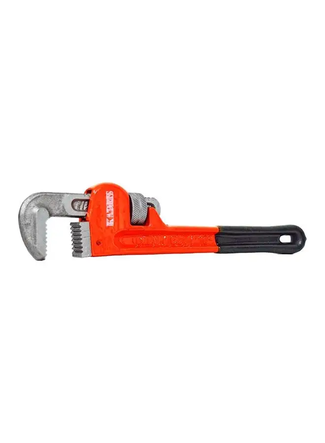 KADRIS Heavy-Duty Straight Pipe Wrench, 10 inch Plumbing Color Orange Black, 254 (10 inch)