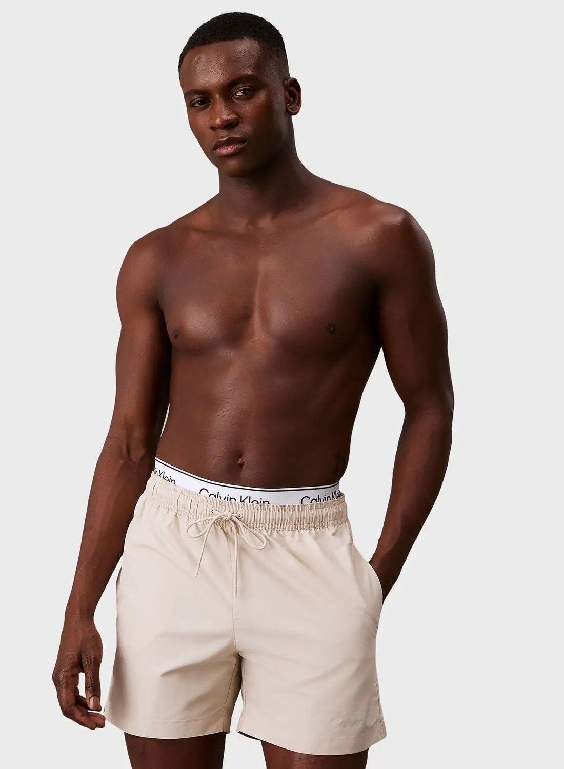 CALVIN KLEIN Medium Double Waist Band Swim Shorts