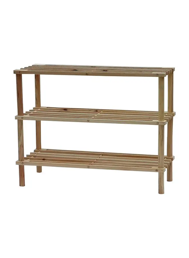 Feelings Wooden Shoe Rack 3 Tier 74Cm Natural