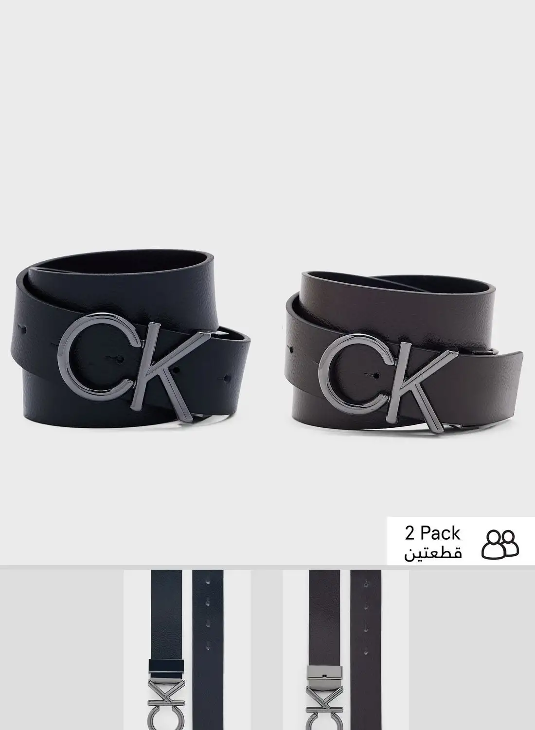 CALVIN KLEIN Logo Detailed Allocated Hole Belt