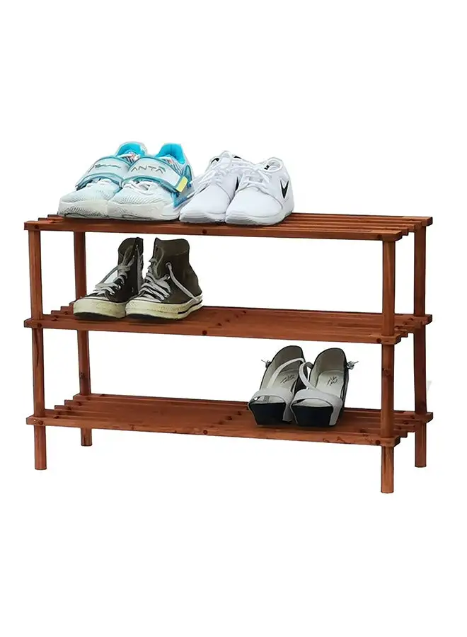 Feelings Wooden Shoe Rack 3 Tier 63Cm Brown