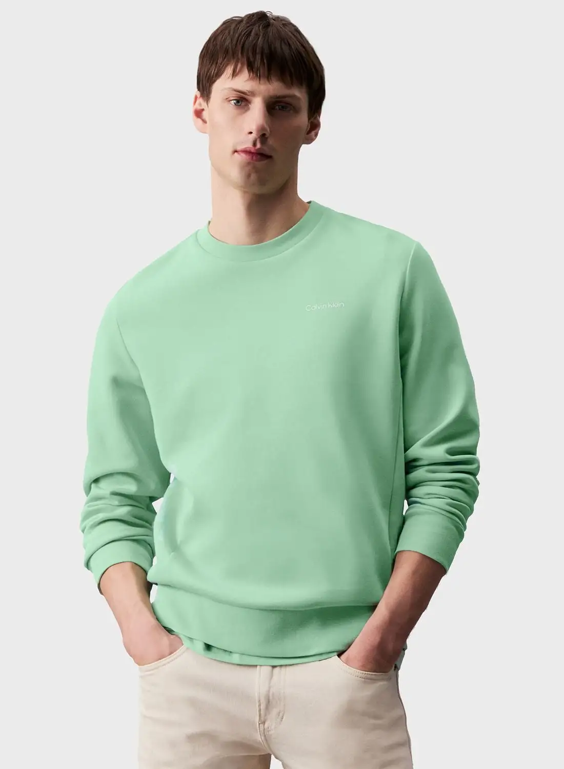 CALVIN KLEIN Logo Crew Neck Sweatshirt