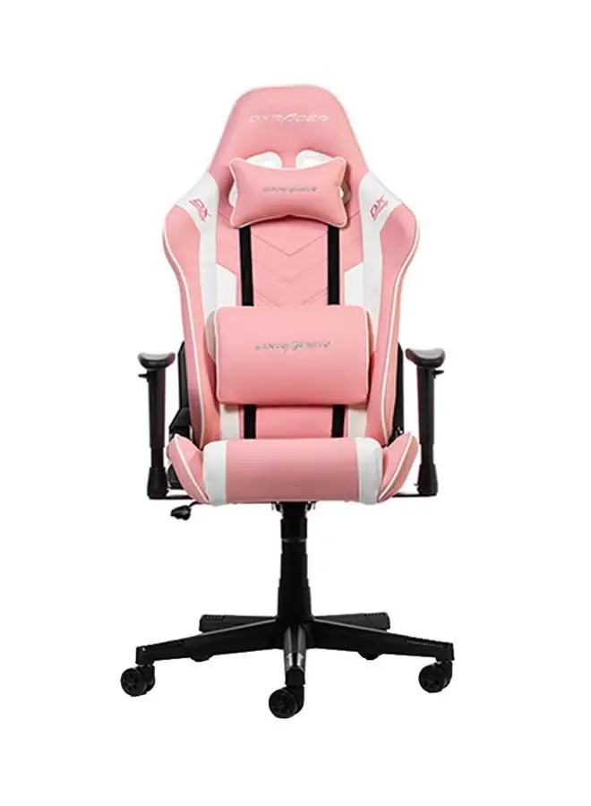 DXRacer Dxracer P Series Gaming Chair, Premium Pvc Leather Racing Style Office Computer Seat Recliner With Ergonomic Headrest And Lumbar Support-Pink And White (Electronic Games)