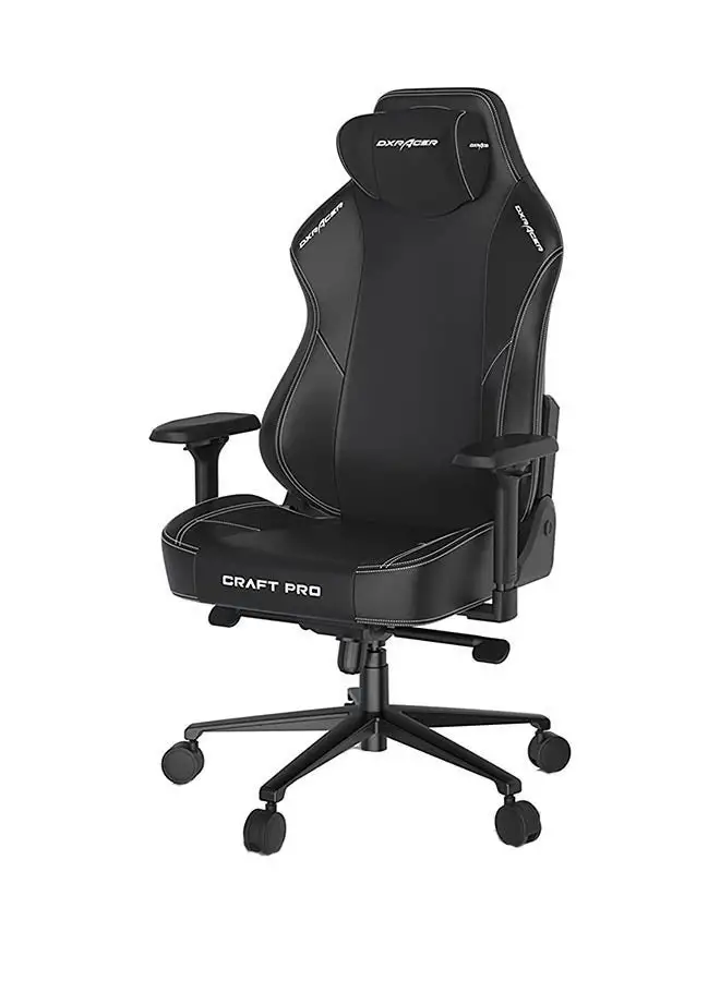 كرسي ألعاب DXRacer DXRacer Craft Pro Plus Classic-1، وسادة مقعد عريضة وسميكة للغاية، مساند للذراعين قابلة للتعديل، غطاء واقي لليدين مضاد للقرص، مسند رأس من الإسفنج الذكي - أسود