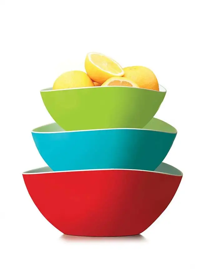 Cosmoplast Lock2Go Teardrop Bowl 3 Pcs. Set