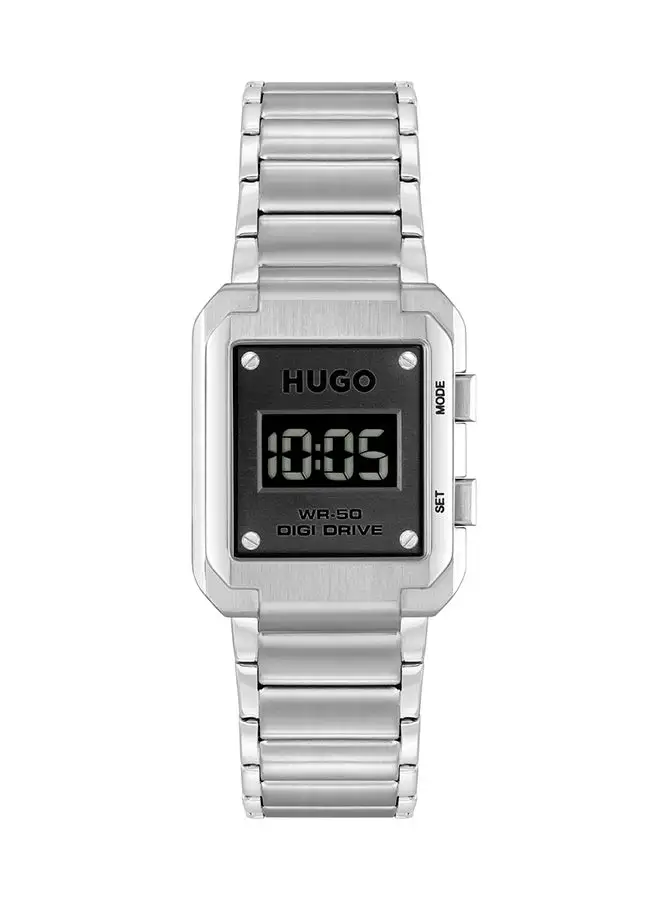 HUGO BOSS Men's Analog Rectangle Shape Stainless Steel Wrist Watch 1530356 - 30 Mm