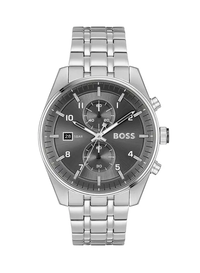 HUGO BOSS Men's Chronograph Round Shape Stainless Steel Wrist Watch 1514151 - 44 Mm