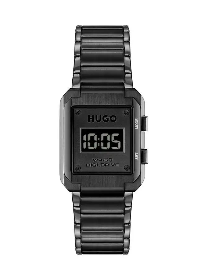 HUGO BOSS Men's Analog Rectangle Shape Stainless Steel Wrist Watch 1530358 - 30 Mm