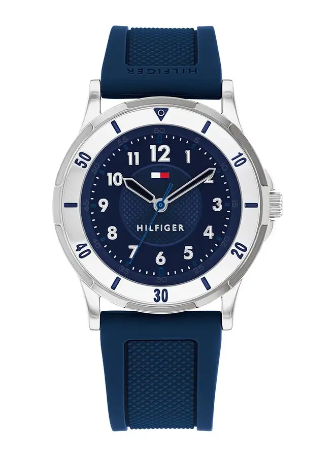 TOMMY HILFIGER Unisex Analog Round Shape Silicone Wrist Watch 1720040 - 34 Mm