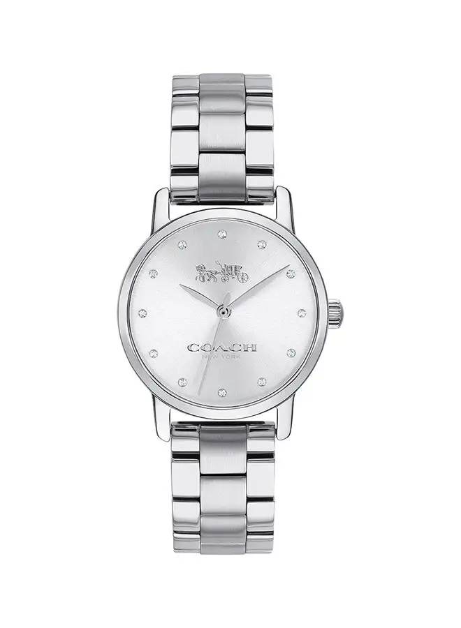 COACH Women's Grand  Silver White Dial Watch - 14503001