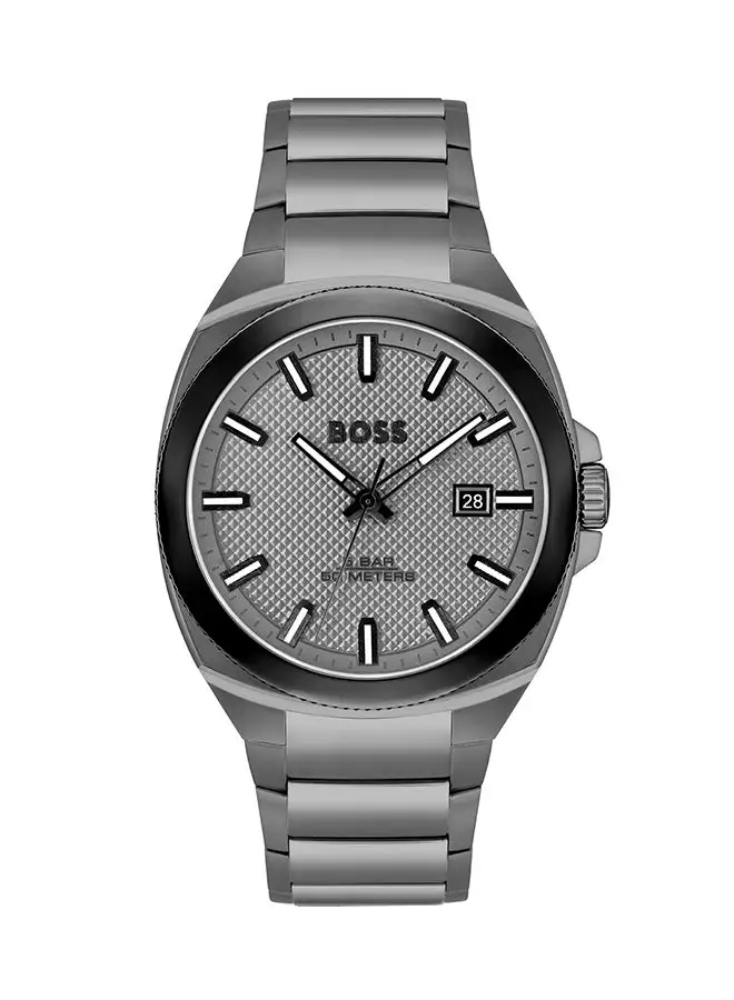 HUGO BOSS Men's Analog Tonneau Shape Stainless Steel Wrist Watch 1514137 - 41 Mm