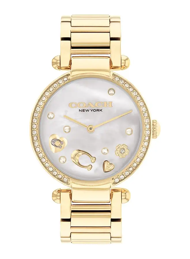 COACH Women's Analog Round Shape Stainless Steel Wrist Watch 14504265 - 34 Mm