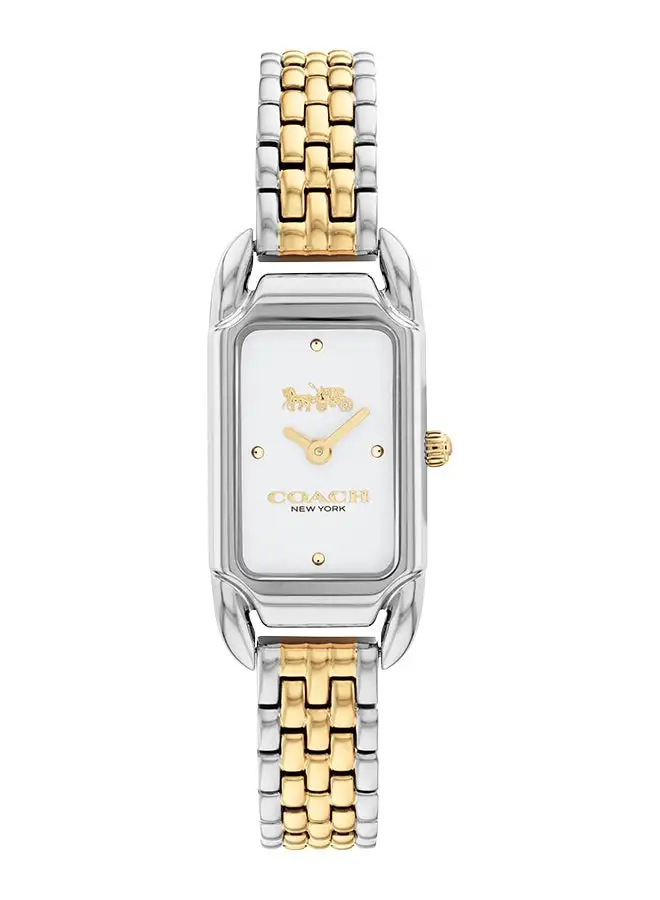 COACH Women's Analog Rectangle Shape Stainless Steel Wrist Watch 14504172 - 17.5 Mm