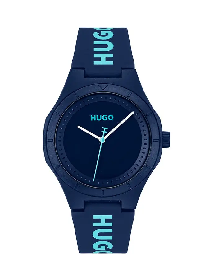 HUGO BOSS Men's Analog Round Shape Silicone Wrist Watch 1530344 - 42 Mm