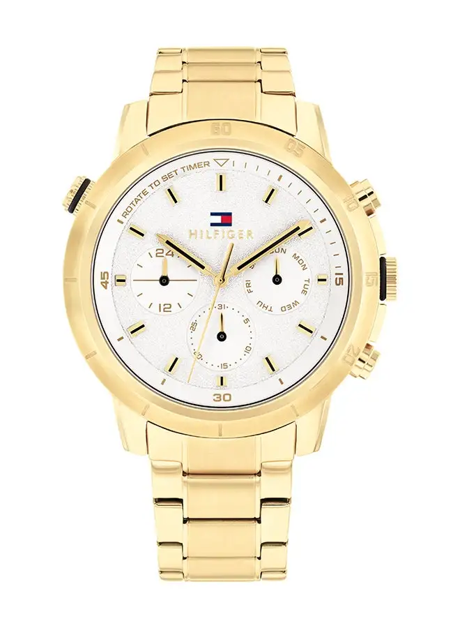 TOMMY HILFIGER Men's Analog Round Shape Stainless Steel Wrist Watch 1792127 - 46 Mm