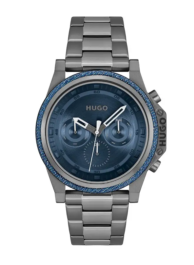 HUGO BOSS Men's Analog Round Shape Stainless Steel Wrist Watch 1530350 - 46 Mm