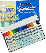 SAKURA Cray-Pas Specialist Oil Pastel Set - Soft Pastels for Artists 12 Colors