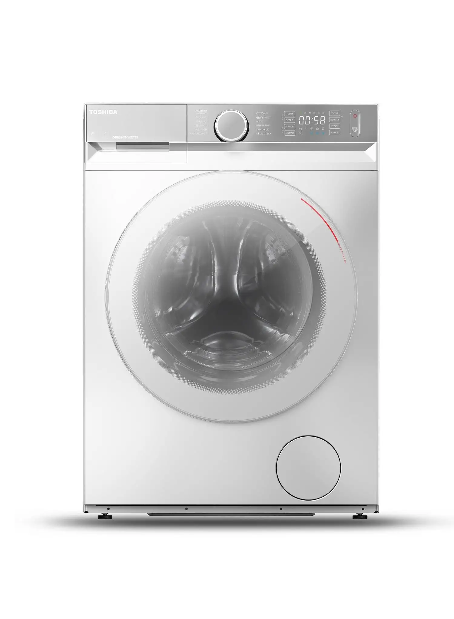 Toshiba 10/7 Front Load Washer Dryer, 1400 RPM, 16 Programs, Remote , Wi-Fi, Temp And Spin Speed Selection 10 kg TWD-BM110GF4B(WS) White