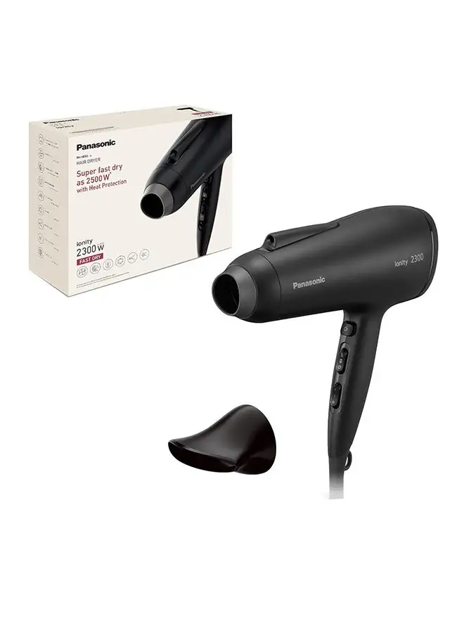 Panasonic Ionic Hair Dryer With Powerful Airflow, 6 Airflow Settings, Heat Protection And Concentrator Nozzle Eh-Ne85-K685 2300W Black