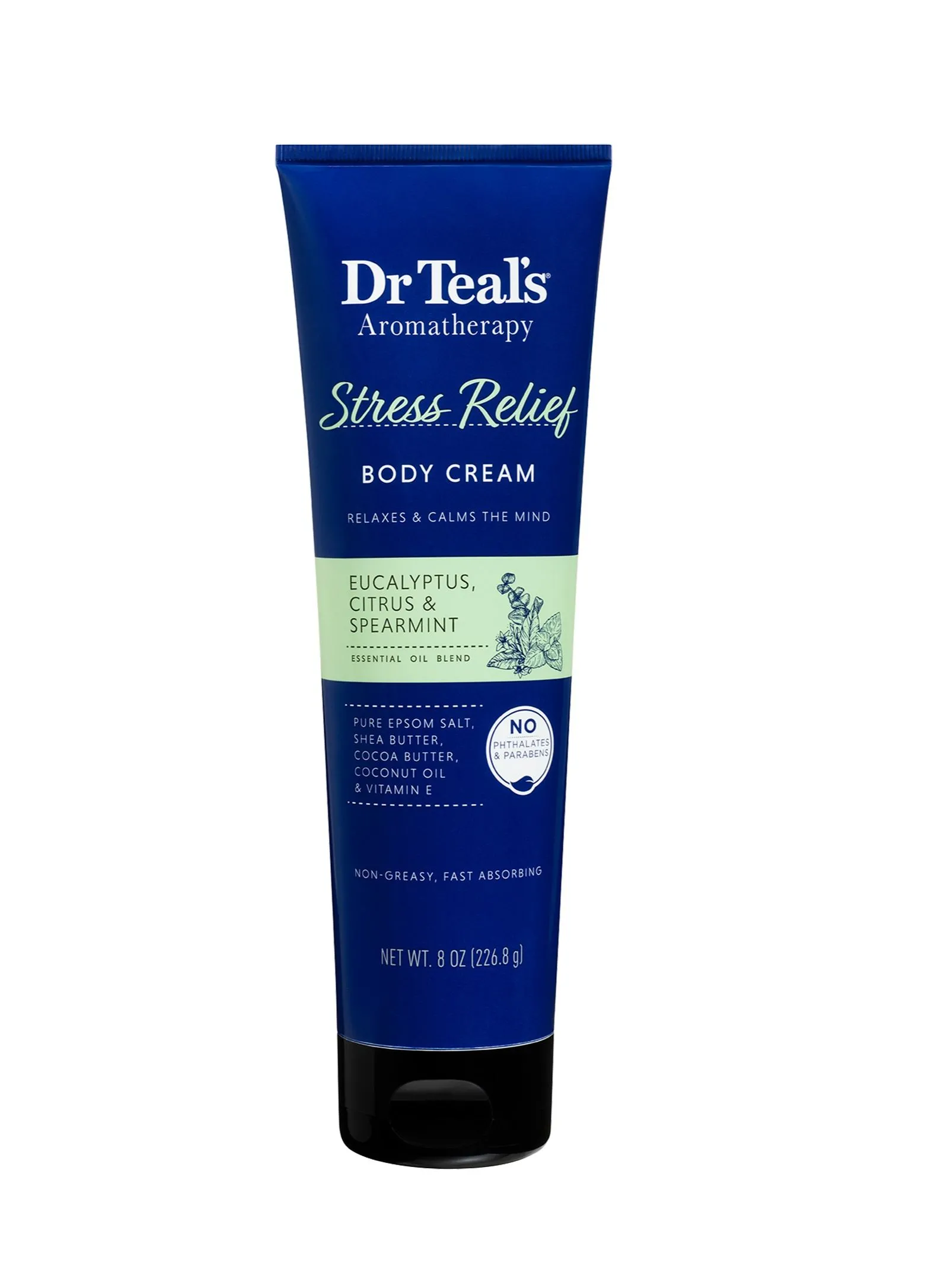 Dr Teal's Stress Relief Body Cream Eucalyptus Citrus & Spearmint 226.8g