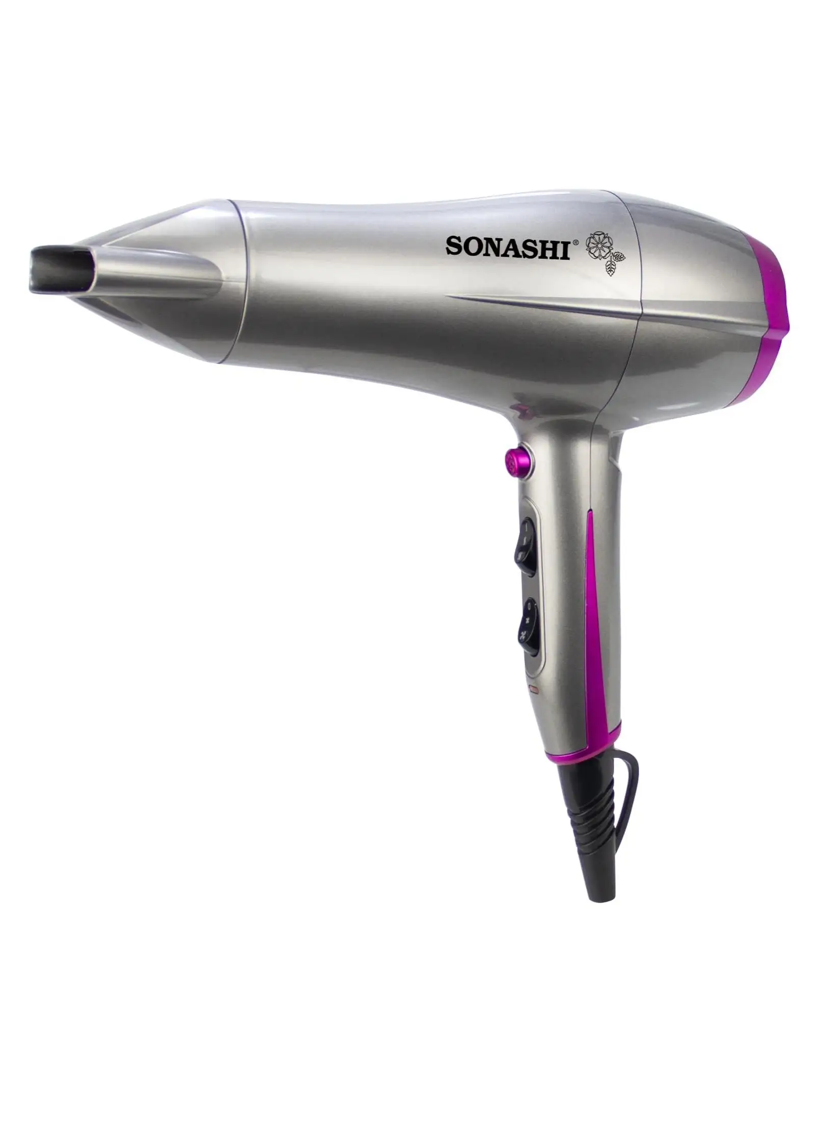 SONASHI Powerful Hair Dryer With 2 Speed And 3 Heat Settings, Cool Shot Function Hot and Cold, Wind, DC Motor, Hang-up Hook, Overheat Protection, Concentrator Nozzle For Powerful Drying Performance SHD-5010