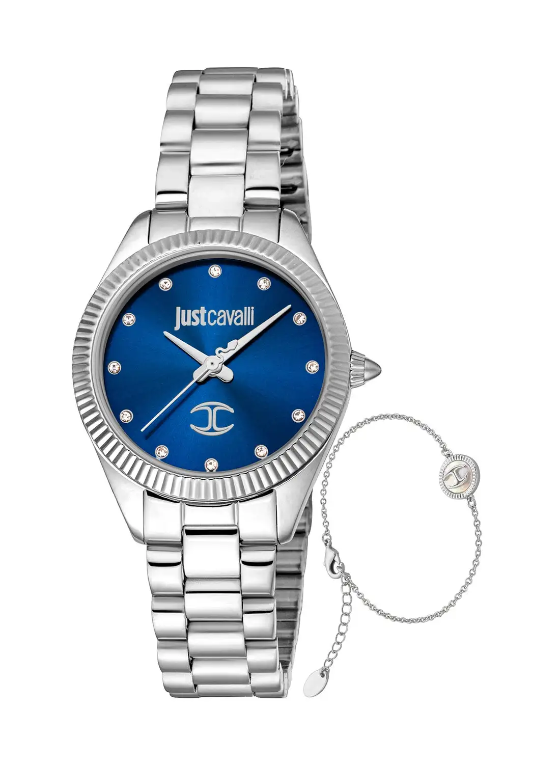 Justcavalli Women's Round Shape Stainless Steel Wrist Watch JC1L267M0045 - 30 Mm