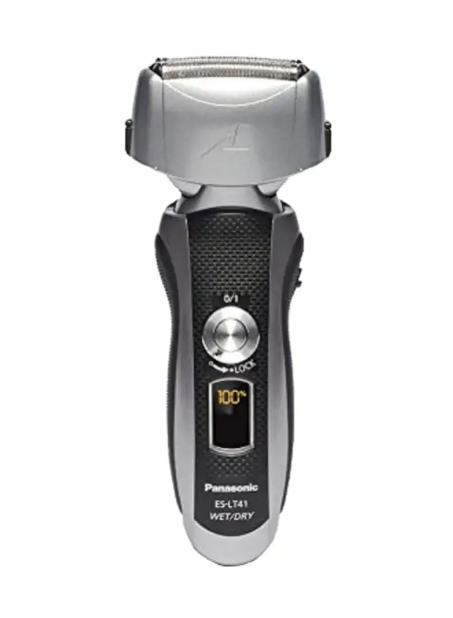 Panasonic ES-LT41 Men's 3-Blade Arc 3 Wet And Dry Rechargeable Electric Shaver With Nanotech Blades Black/Grey