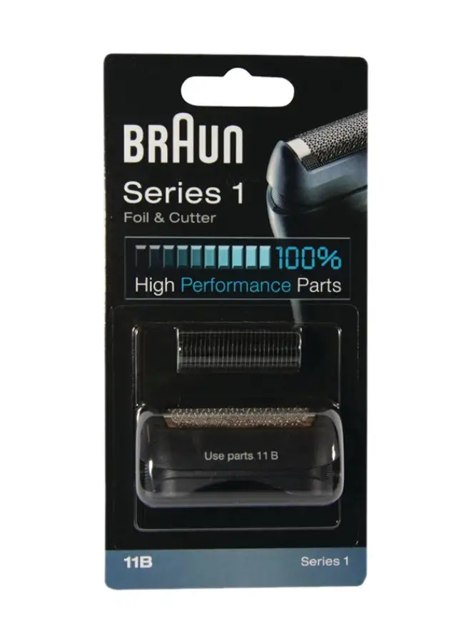 BRAUN Shaver Razor Foil+Cutter 11B Replacement For 110 120 130 140 150 5684 Metal / Black