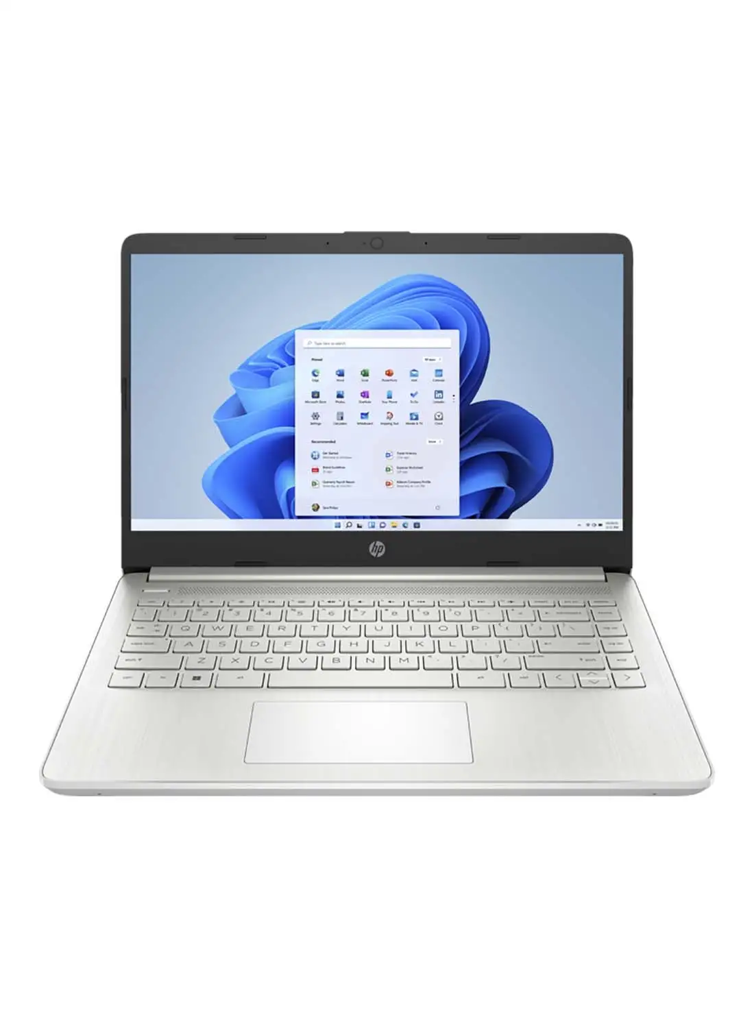 HP 14s-dq5030ne Laptop With 14-Inch Display, Core i3-1215U Processor/8GB RAM/256GB SSD/Intel UHD Graphics/Windows 11 Home English/Arabic Natural Silver