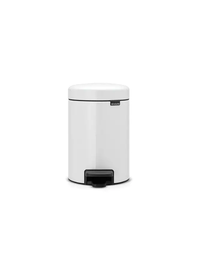 brabantia Pedal Bin Newicon With Plastic Inner Bucket White 3Liters