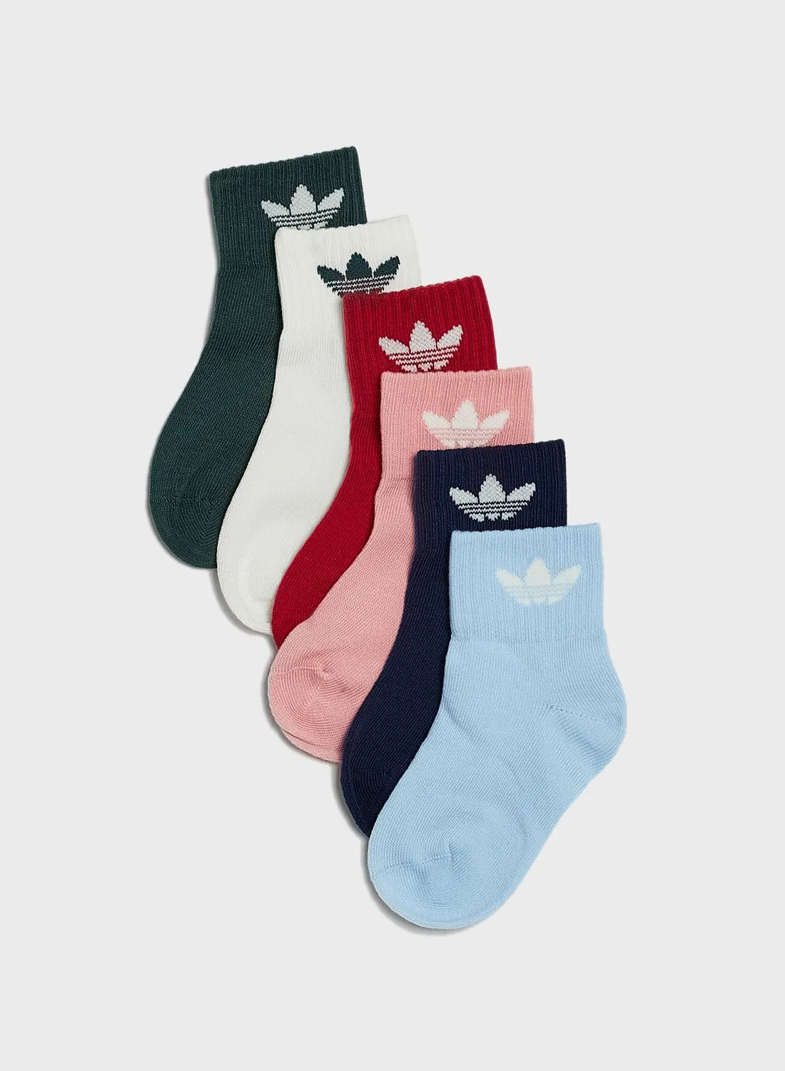 جوارب adidas Originals للأطفال مكونة من 6 قطع