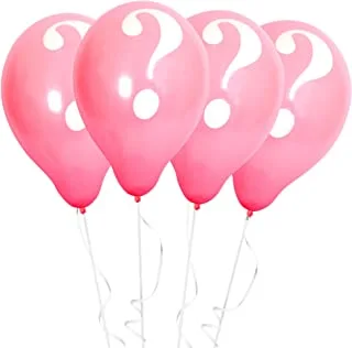 Fun® Helium Balloon 10inch Question Mark Balloons Pink Color For Friends And Family Wish Theme Party Supplies (Pack of 15)