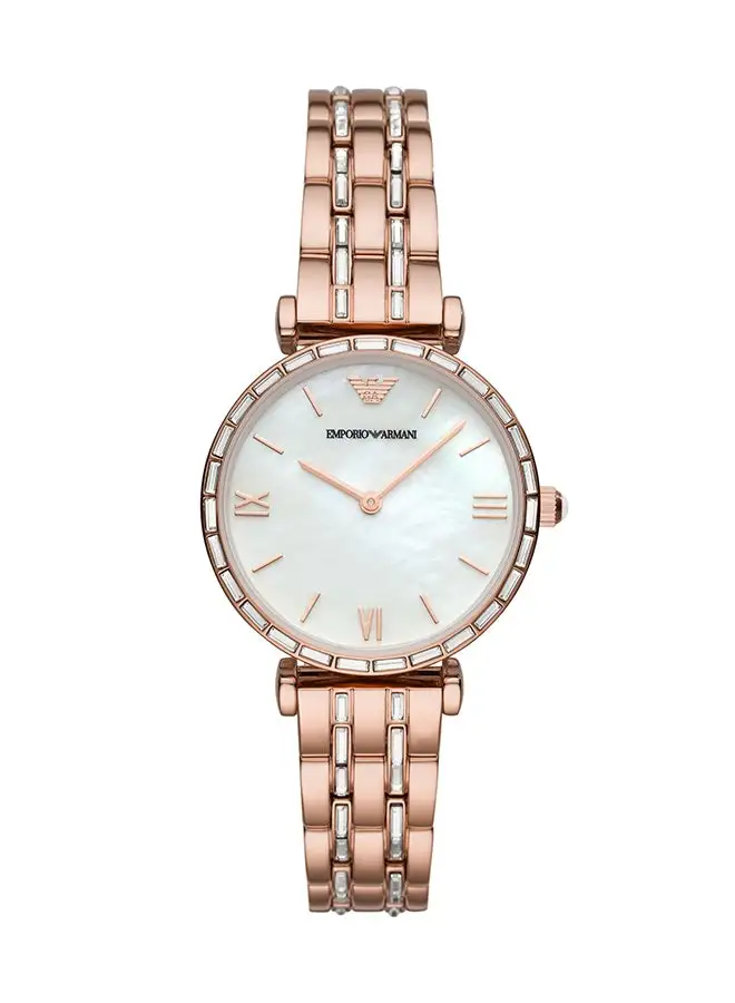 EMPORIO ARMANI Women's Analog Round Shape Stainless Steel Wrist Watch AR11294 - 32 Mm