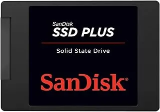 SanDisk SSD Plus interne SSD Festplatte 2 تيرابايت (schnelleres Hoch-، Herunterfahren und Laden، Lesegeschwindigkeit 545 ميجابايت/ثانية، Schreibgeschwindigkeit 450 ميجابايت/ثانية، stoßfest)