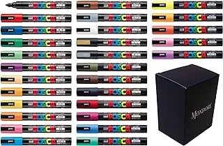 Posca Paint Marker Pen (PC-5M) 29 Colors Full Set with Original Box Japan Import