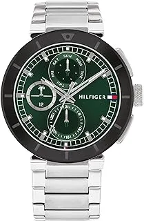 Tommy Hilfiger MEN'S GREEN DIAL STAINLESS STEEL BRACELET WATCH - 1792117