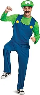 DISGUISE Super Mario Luigi Halloween Costumes Adults Available in Sizes M and XL, Multi-colored, Medium,X-Large