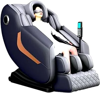 كرسي تدليك فاخر من كول بيبي لتخفيف التوتر، كرسي تدليك كامل الجسم مع تحكم بشاشة LCD، ضغط حراري، ستيريو موسيقى بلوتوث، كرسي فاخر أوتوماتيكي بالكامل AMY-BK6-SRK01