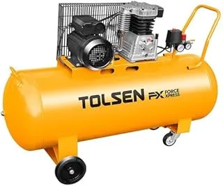 Tolsen 3000W Air Compressor, 300 Liter Capacity, Yellow