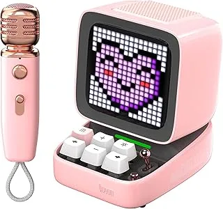 Divoom DitooMic Bluetooth Speaker Microphone Karaoke Function - Pink