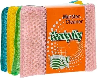 Delcasa DC3027 Multipurpose Scouring Scrubber Set 4-Pieces, Multicolor