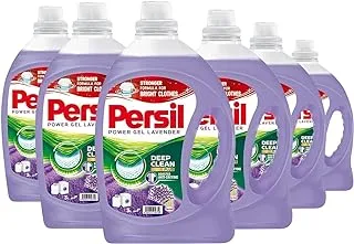 Persil Power Gel Lavender Liquid Laundry Detergent with Deep Clean Technology 3 Liter X 6