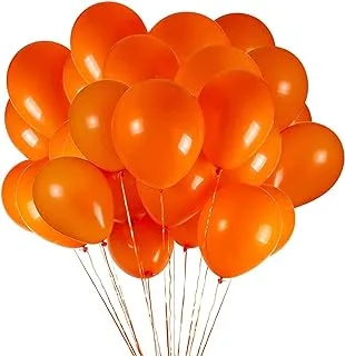 Goldedge Party Balloons 100 Pack, 12 Inch Latex Balloons Helium or Air filled Balloon for Boys & Girls Unisex Birthday Wedding Baby Shower Gender Reveal Graduation Home & Event Decorations Orange