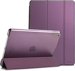 حافظة AWH لجهاز iPad 10.2 - حافظة iPad 9th Generation 2021/ iPad 8th Generation 2020/ iPad 7th Generation 2019 - غطاء ذكي واقٍ صلب وشفاف من البولي كربونات مع حامل - أرجواني