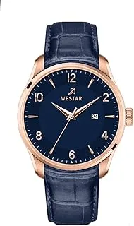 Westar Gents Quartz Blue Dial 42mm Blue Strap Watch - EX7597PPN644