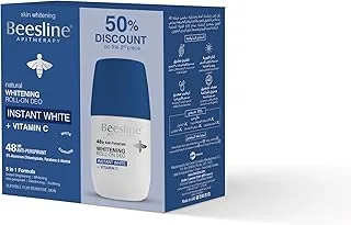 Beesline Roll On Deodorant Instant White + Vitamin E 50ml Twin Pack (1+ )