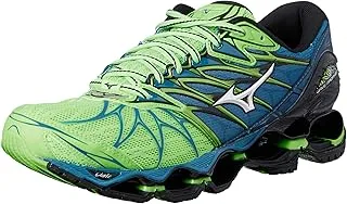 Mizuno J1GC180005 WAVE PROPHECY7 Men's Running Shoes, Green/Gecko/Silver/Blue Sapphire